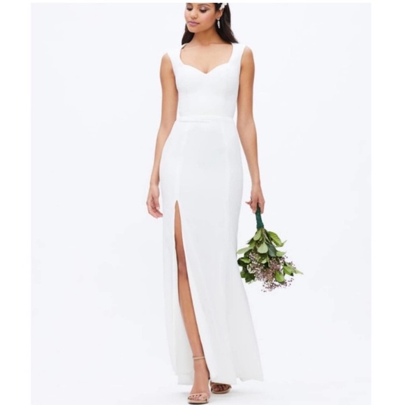Dress the Population Dresses & Skirts - Dress the Population White Sleeveless Gown